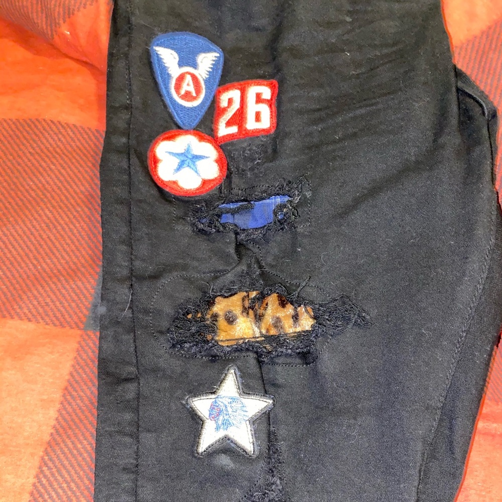 Mike amiri art patch jeans